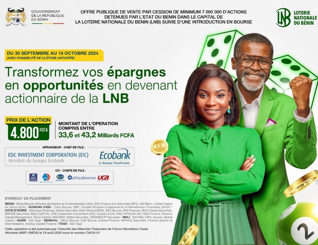Loterie Nationale du Bénin ouvre son capital aux investisseurs
